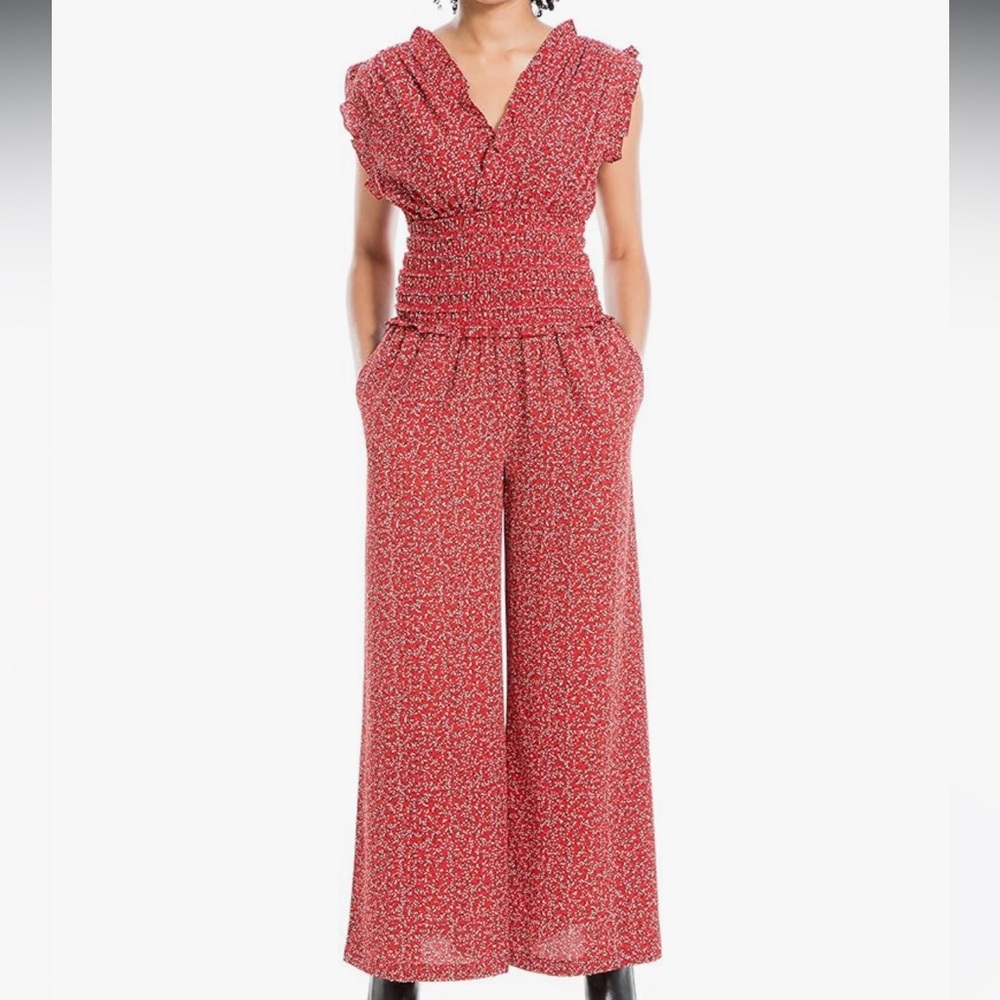 Max Studio Ruffle Jumpsuit. Size Large - Picture 4 of 10